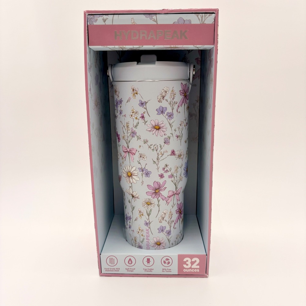 Hydrapeak Nomad 32oz Daisy Darling Limited Edition Floral Stainless Steel Bottle